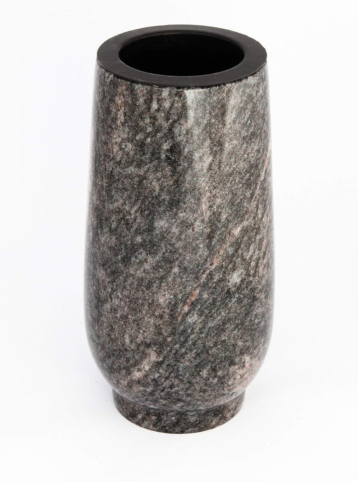 Afterglow Stilvolle Grabvase Classic aus echtem Granit Himalaya Höhe 20 cm/Ø 10 cm Grabschmuck wette