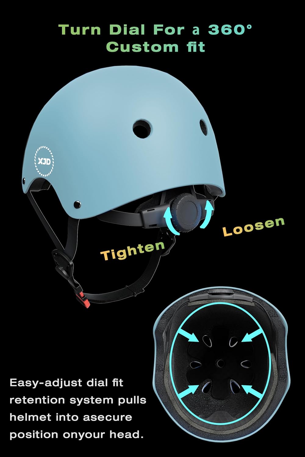 XJD Fahrradhelm Kinder Jugend Klassiker Kinderhelm Mädchen Skaterhelm für Fahrrad Skateboard Scooter