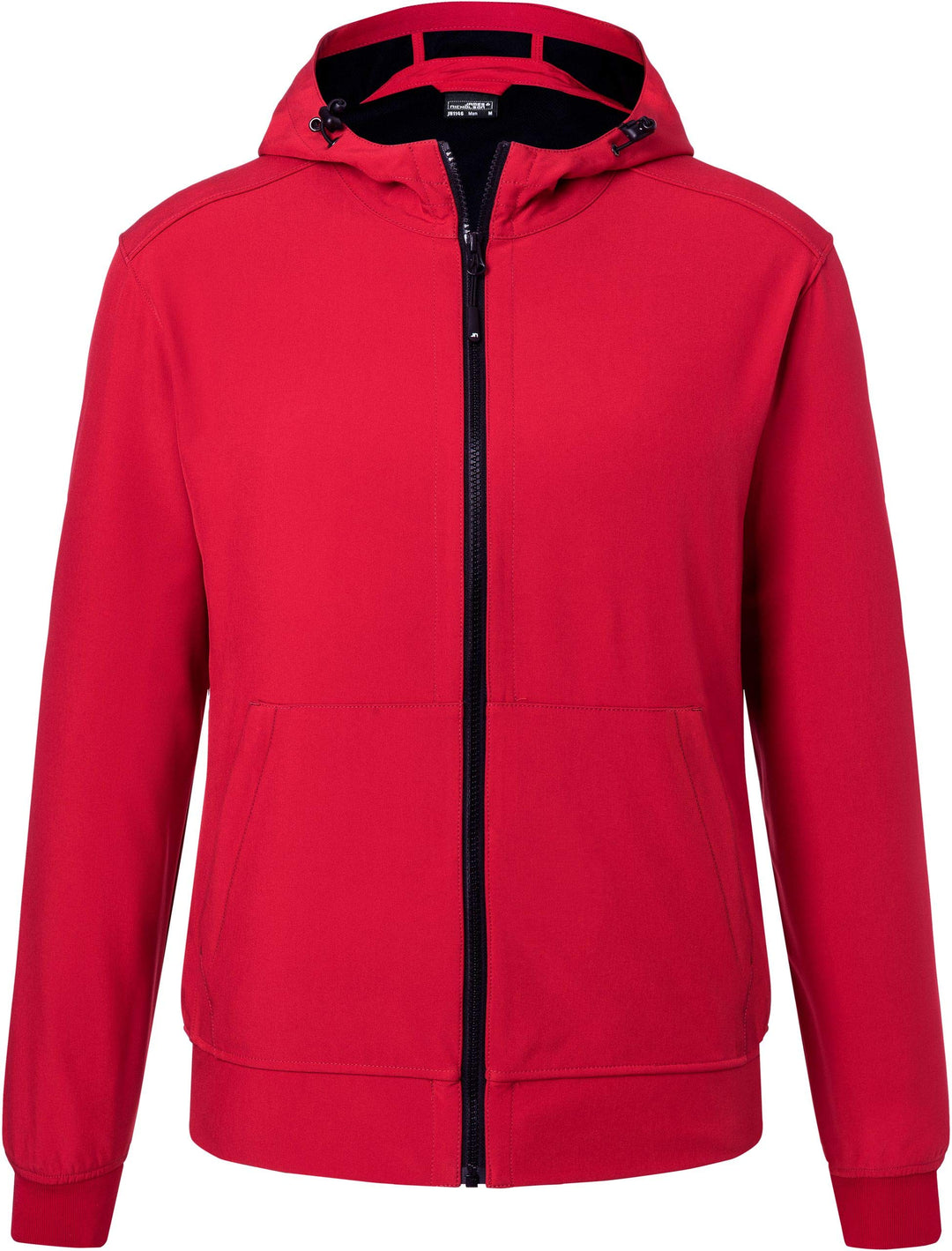 JN 1146 Herren Kapuzen Softshelljacke, Grösse:M, Farbe:RED/Black