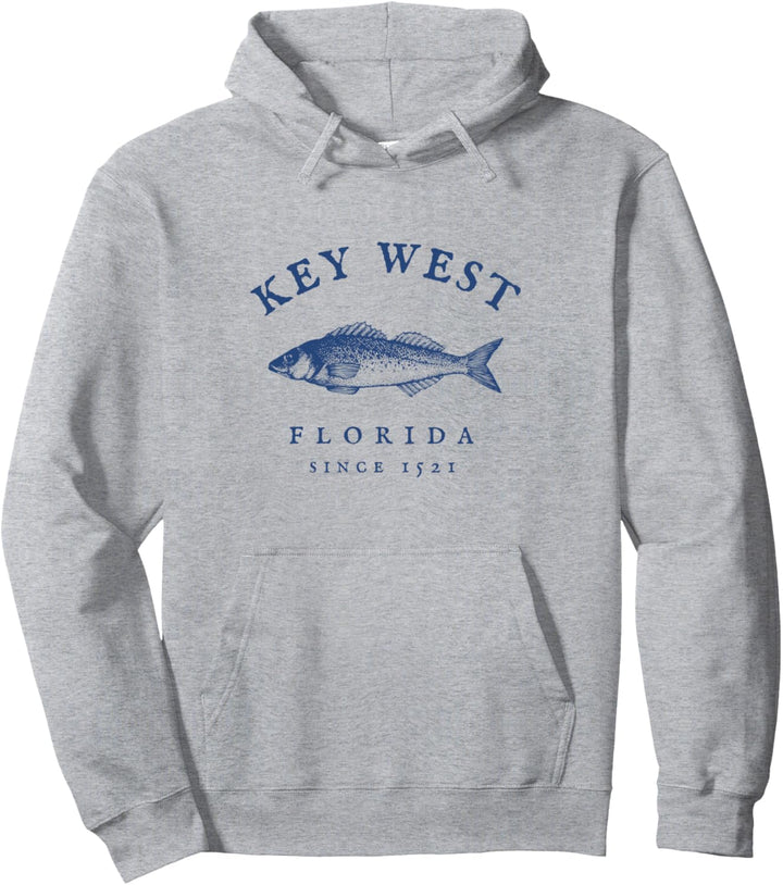 Key West Florida Vintage Fishing Pullover Hoodie