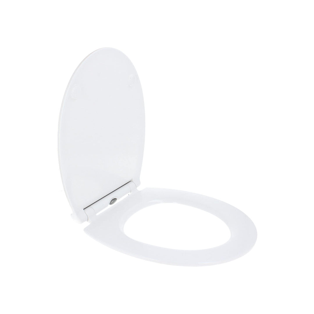 Hydroland Absenkbarer Toilettendeckel D1 Slim Antibakteriell Oval Weiss | WC Sitz mit Absenkautomati
