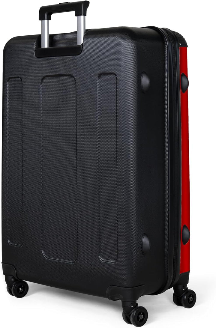 NoBoringSuitcases.com® Koffer XL Gross 77x51.5x28 cm Reisekoffer mit 4 Rollen Leicht Trolley Hartsch