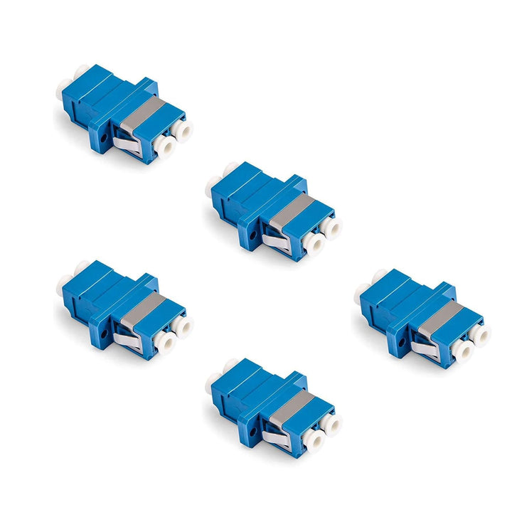 Elfcam® - Glasfaser Adapter, LWL Adapter/Kupplung LC/UPC auf LC/UPC Single-Mode Duplex, 5 Stück