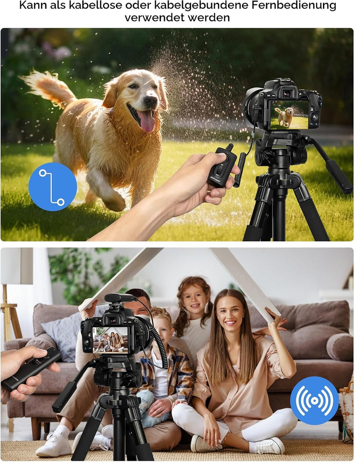 PROfezzion 165ft Drahtloser Fernauslöser für Nikon Z5 Z6 Z7 Z6II Z7II D750 D780 D7500 D7200 D5600 D5