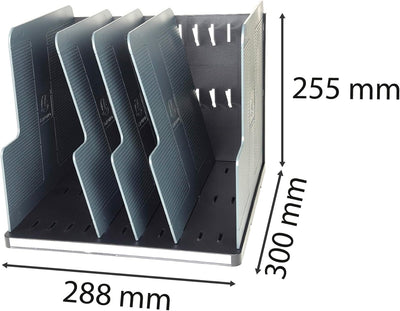 Exacompta 390714D Organizer Modulotop mit 5 Trennwänden aus Recycling-Kunstsoff für DIN A4 Dokumente