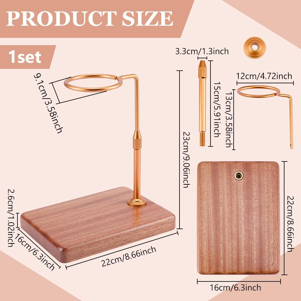 FINGERINSPIRE Höhenverstellbarer Kaffeeständer 220x160x230mm Pour Over Brühständer Goldener Legierun