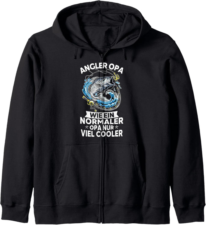 Angler Opa Angel Fisch Angler Fischer Angeln Outfit Kapuzenjacke