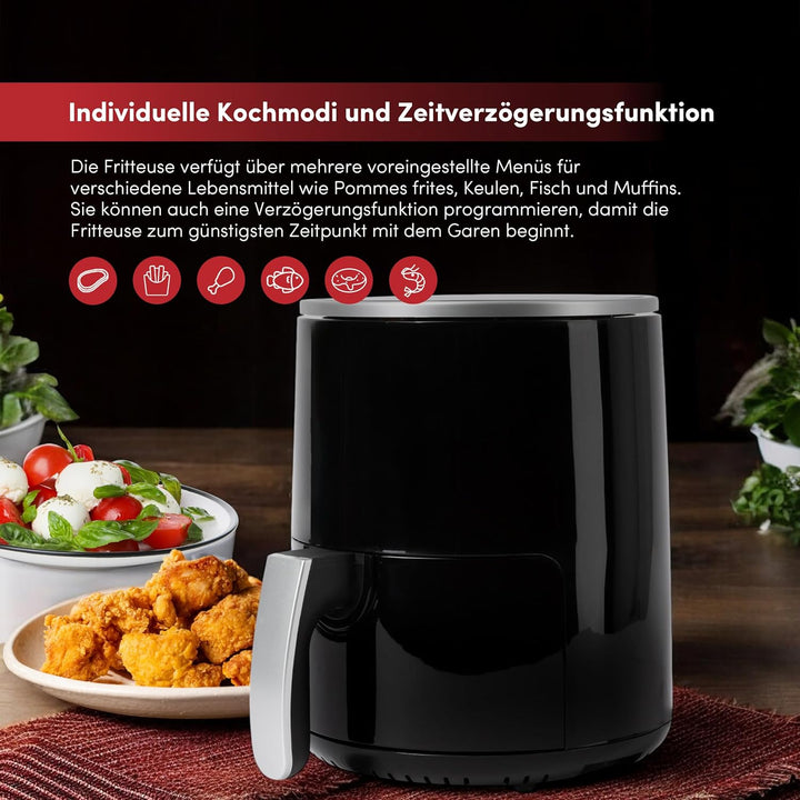 Z SwissHome PETIT - Heissluftfritteuse 2.5L 1200W - Digitales Display - Einstellbare Temperatur 80-2