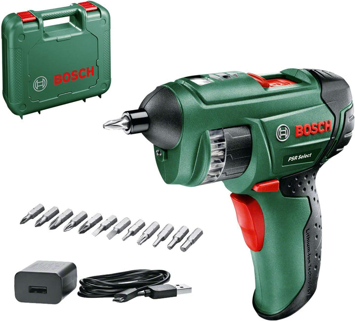 Bosch Home and Garden 0603977005 Akkuschrauber PSR Select (1,5 Ah, 3,6 Volt System, mit Micro USB, i