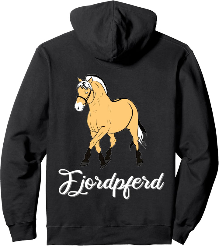 Gelbes Pferd Norwegisches Fjordpferd schönes Fjordi Reiter Pullover Hoodie
