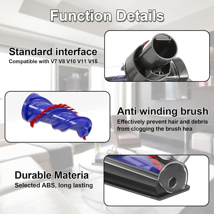 Mini Turbinendüse für Dyson V7 V8 V10 V11 V15 Staubsauger,Elektrische Matratzenbürste Kompatibel für