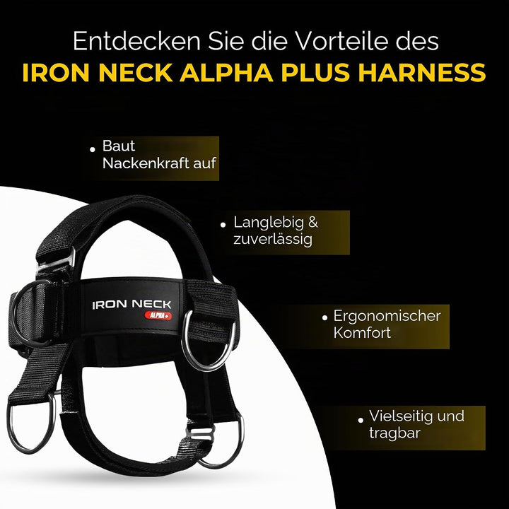 Iron Neck Alpha Harness Plus, schwarz oder grau