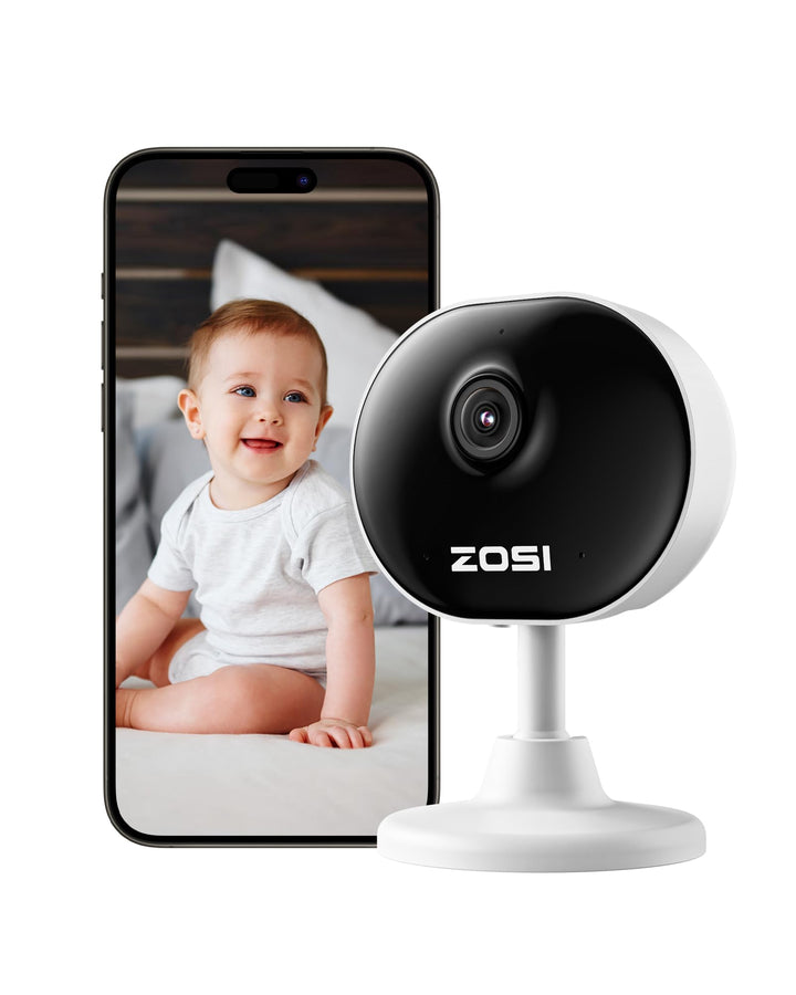 ZOSI 1080P Innen WLAN Überwachungskamera mit Plug-in-Strom, Lokale KI für Person/Bewegungen, Magnetf