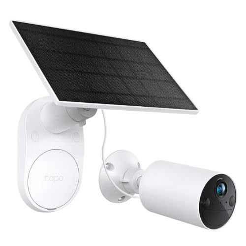 Tapo Solarbetriebene Überwachungskamera, 2K Auflösung, Farbnachtsicht, drahtlose Installation
