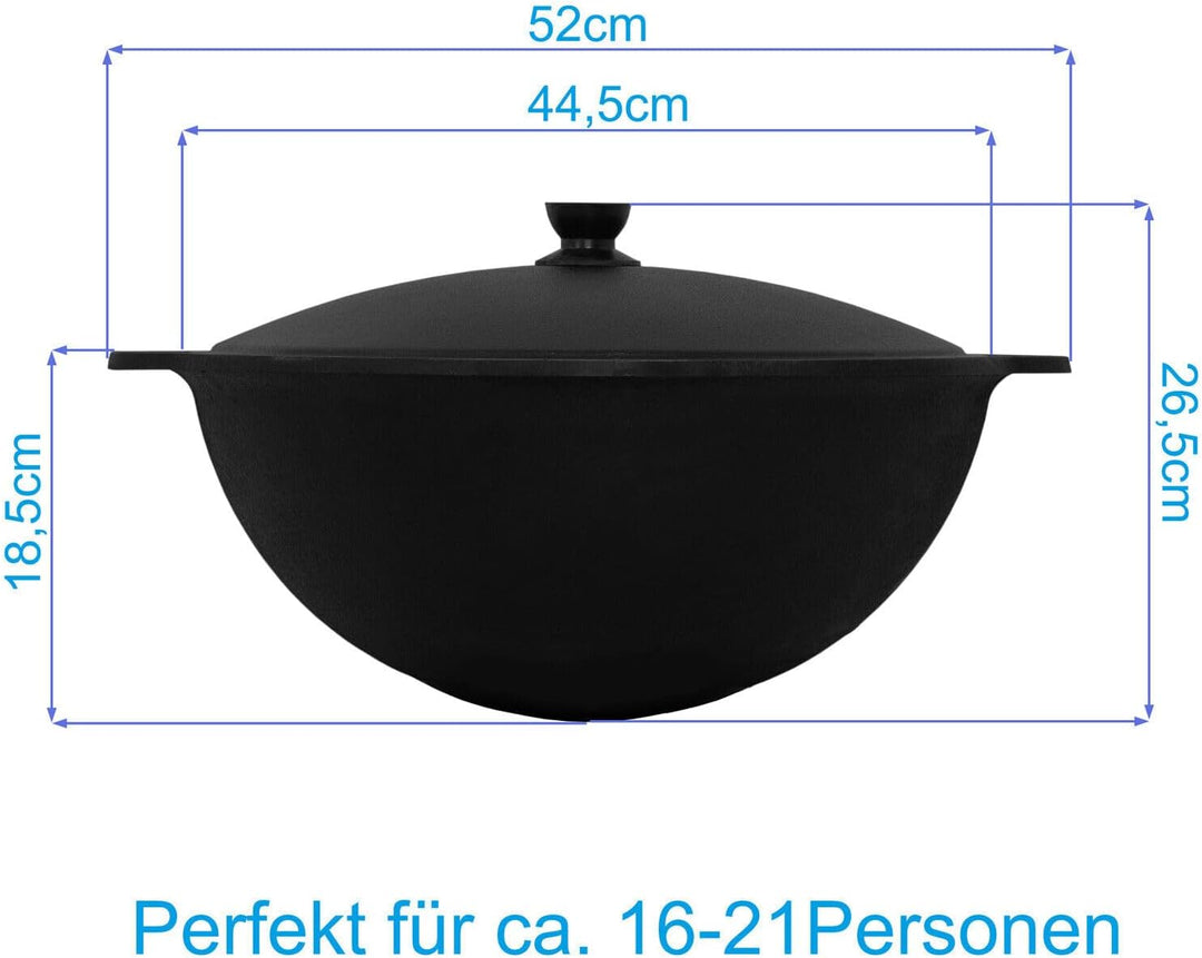 Ø44 Uchag 2mm stahl Utschak mit Abzugsrohr 16L Kazan Rund Grillfächer Schaumkelle Suppenkelle Utscha