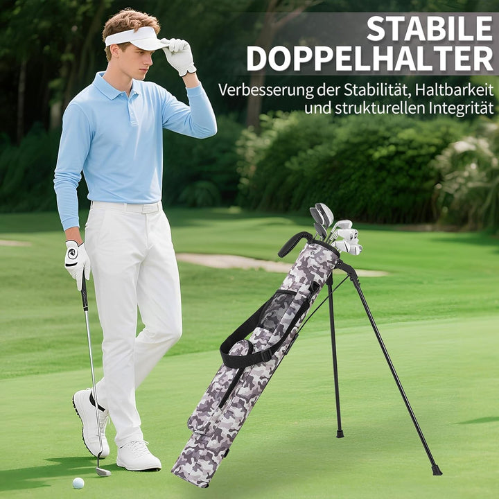 OUUTMEE Kleine Golftasche, Schlägerkoffer, Golf-Selbstständer, Schlägerkoffer und grosse Tasche, Ult