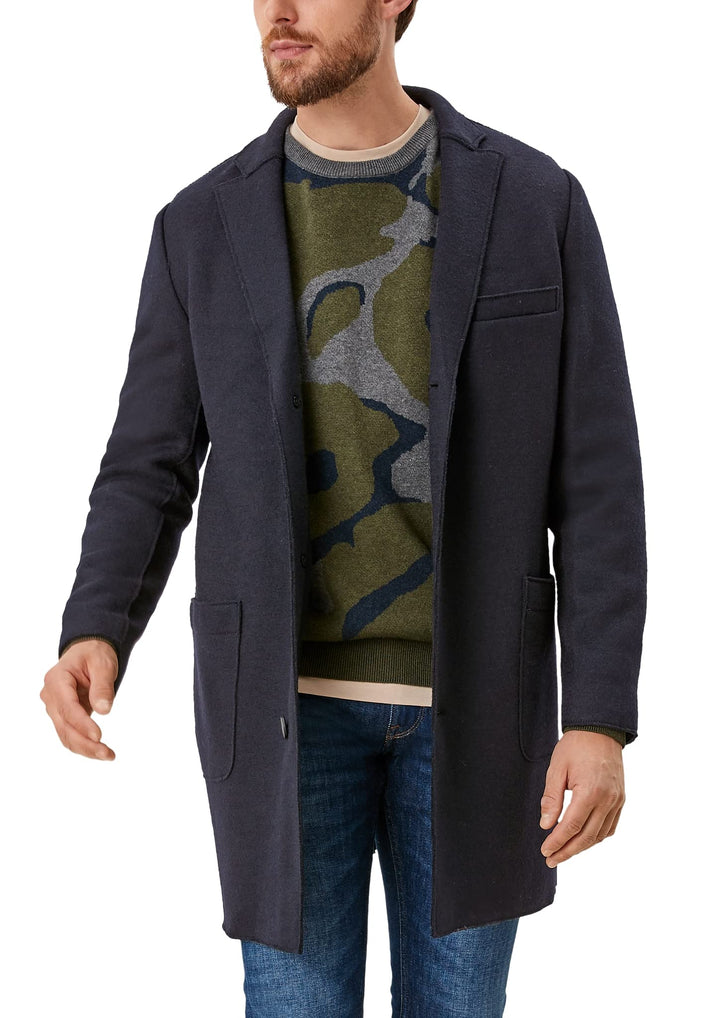 s.Oliver BLACK LABEL Herren Daunenmantel 48 Blau, 48 Blau