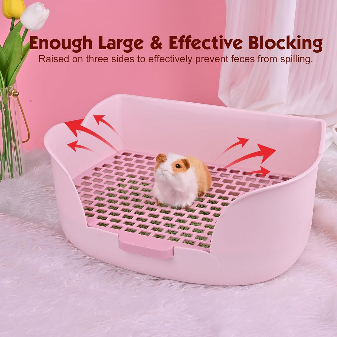 RUBYHOME Grosse Katzentoilette in Hasenform, 43,2 x 30,2 x 15,7 cm, für Kleintiere, Haustier-WC, Töp