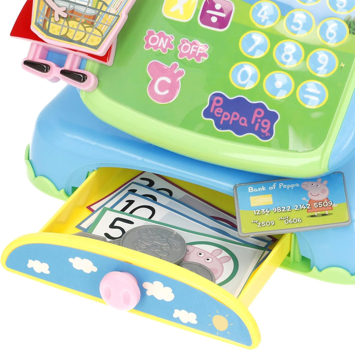 ColorBaby Peppa Pig Registrierkasse, Spielzeug, inklusive Zubehör, Banknoten, Münzen und Karten, Spi