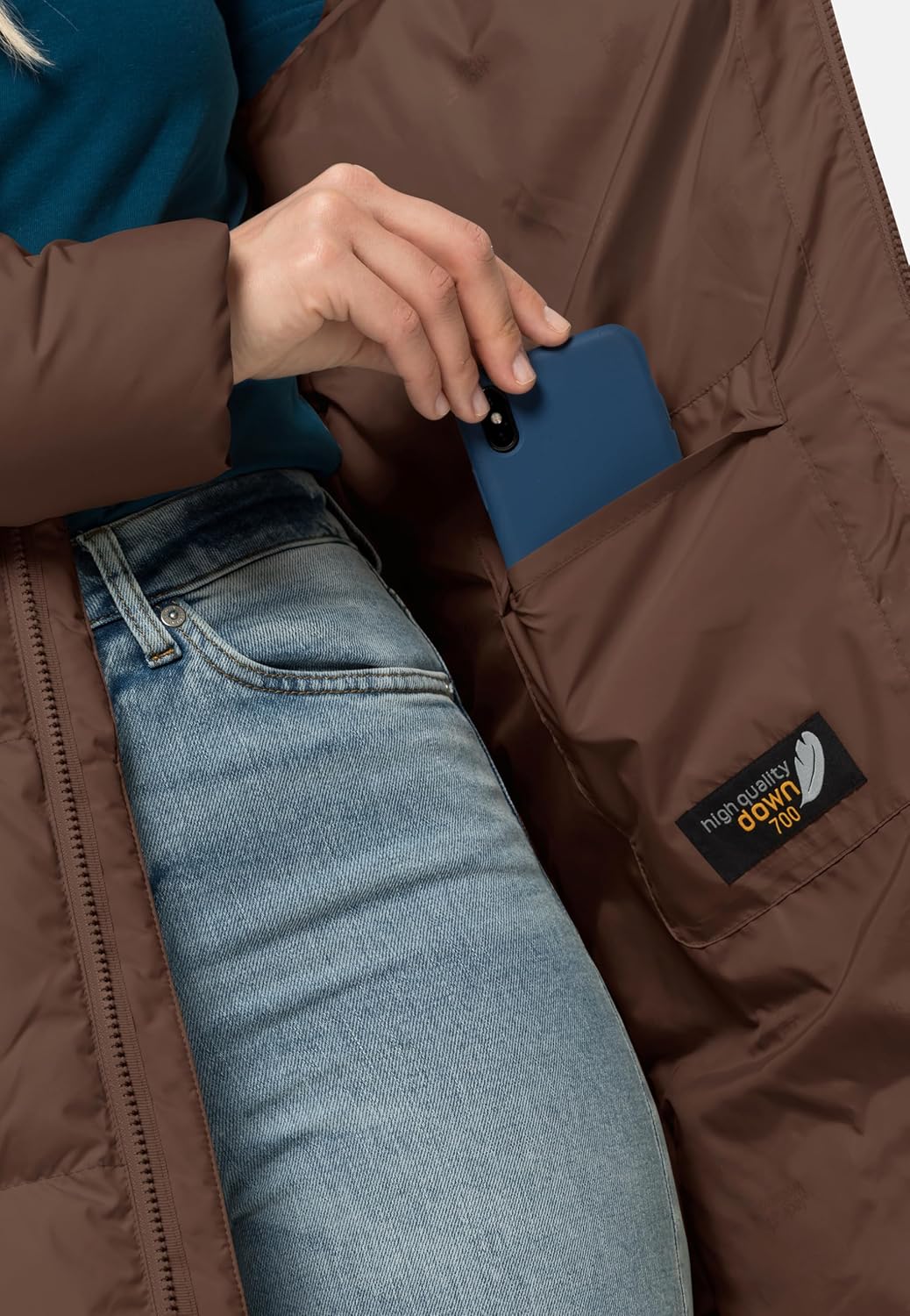 Jack Wolfskin Damen Frozen Lake Coat W Daunenmantel M Hazelnut Brown, M Hazelnut Brown