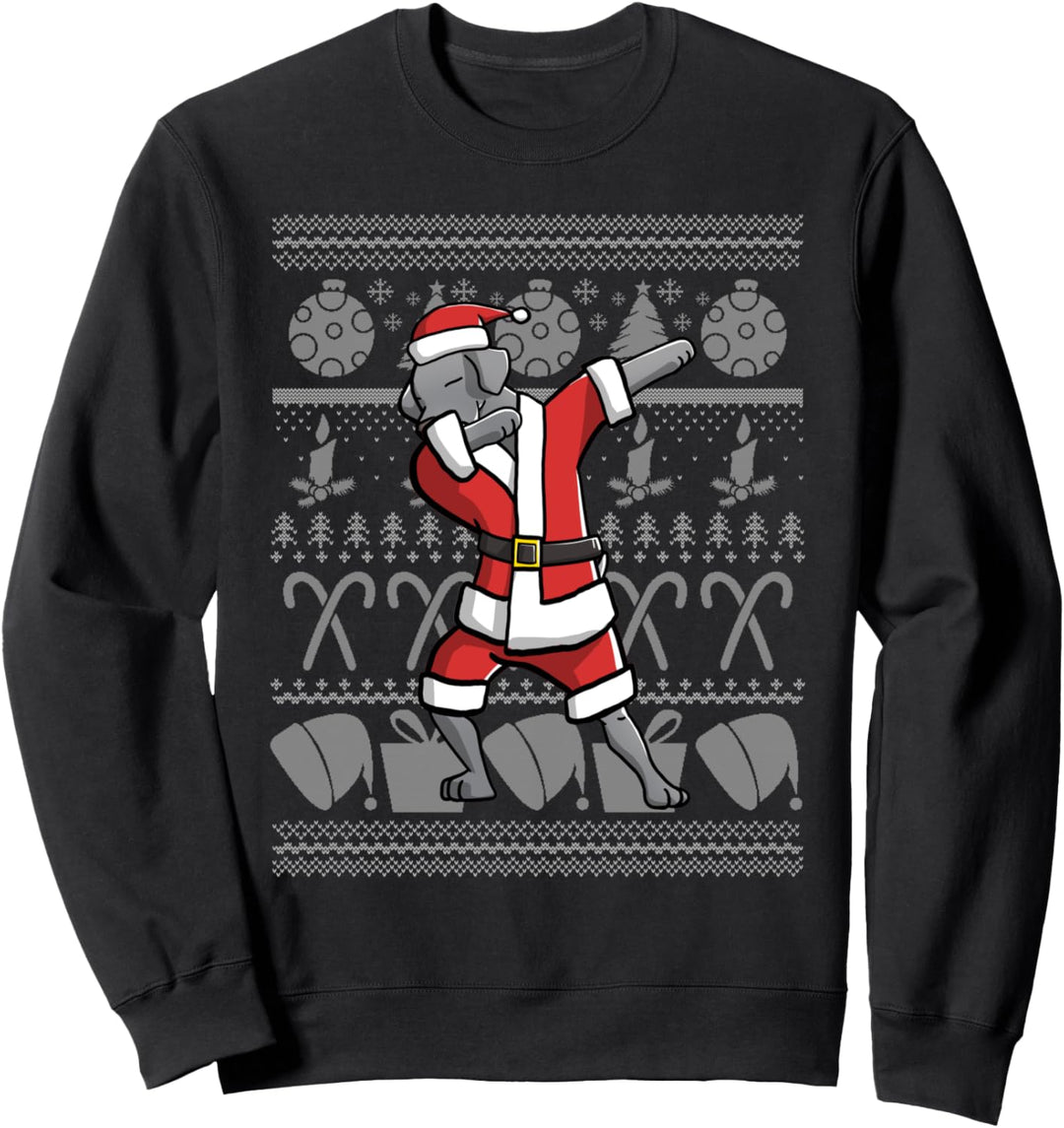 Dabbing Weimaraner Dab Dance Weihnachten Hund Sweatshirt