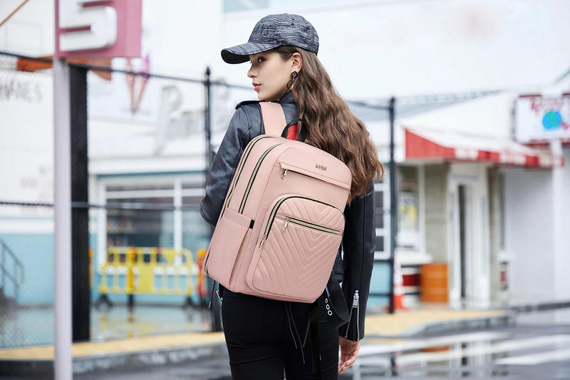 Laptop Rucksack für Frauen, Passt 17.3 Zoll Laptop Tasche, Mode Reise Arbeit Anti-Diebstahl Bagpack,