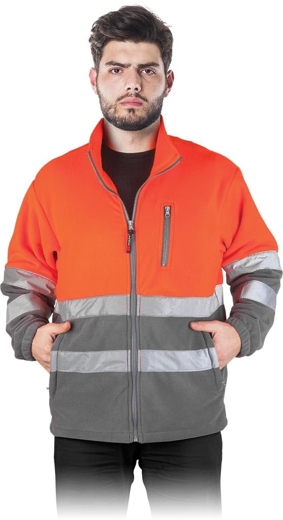 Reis Polstrip_Psl Schutzvliesjacke, Orange-Dunkelblau, L Grösse