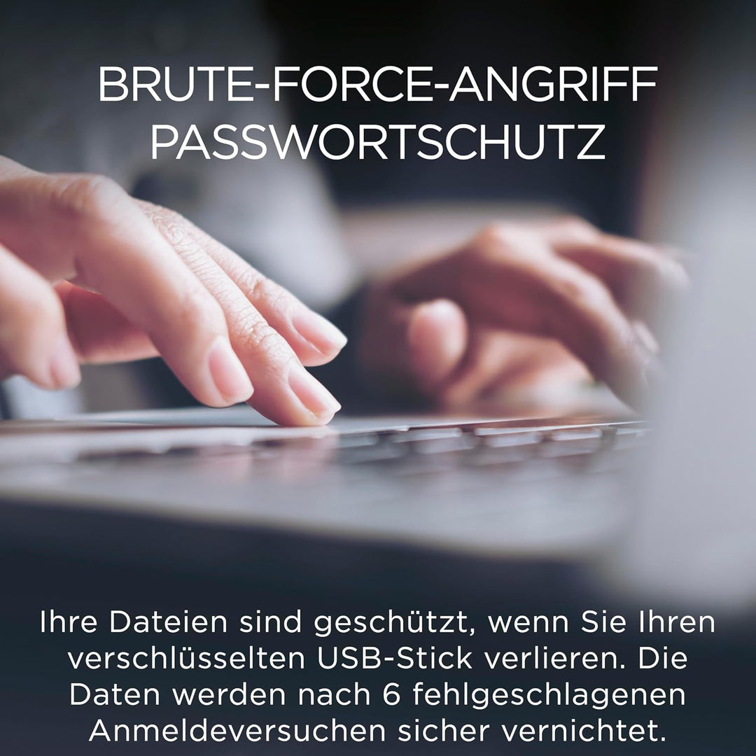 Integral 128GB Crypto-C Dual Verschlüsselter USB-Flash-Speicherstick, AES-XTS 256-Bit Hardware-versc