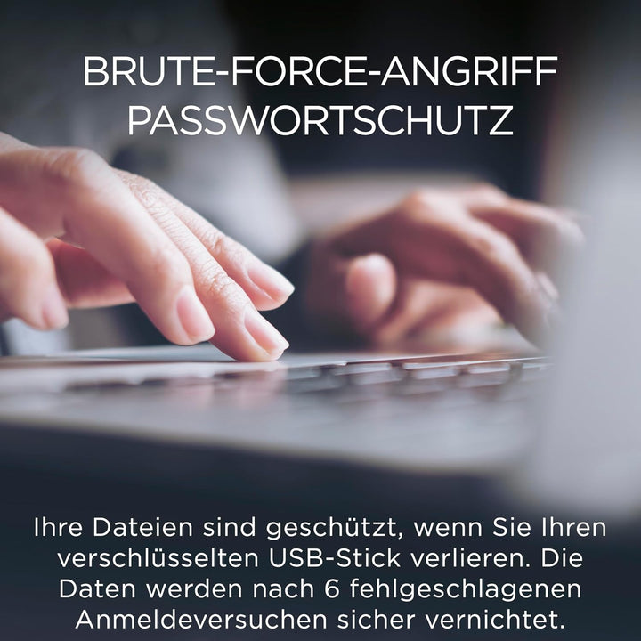 Integral 64GB Crypto-C Dual Verschlüsselter USB-Flash-Speicherstick, AES-XTS 256-Bit Hardware-versch