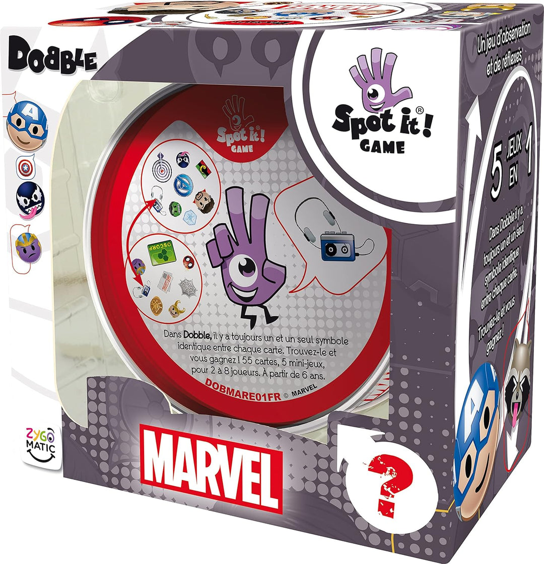 Dobble Breizh – Asmodee – Gesellschaftsspiel – Kartenspiel – Schnelligkeit und Beobachtung Marvel Em