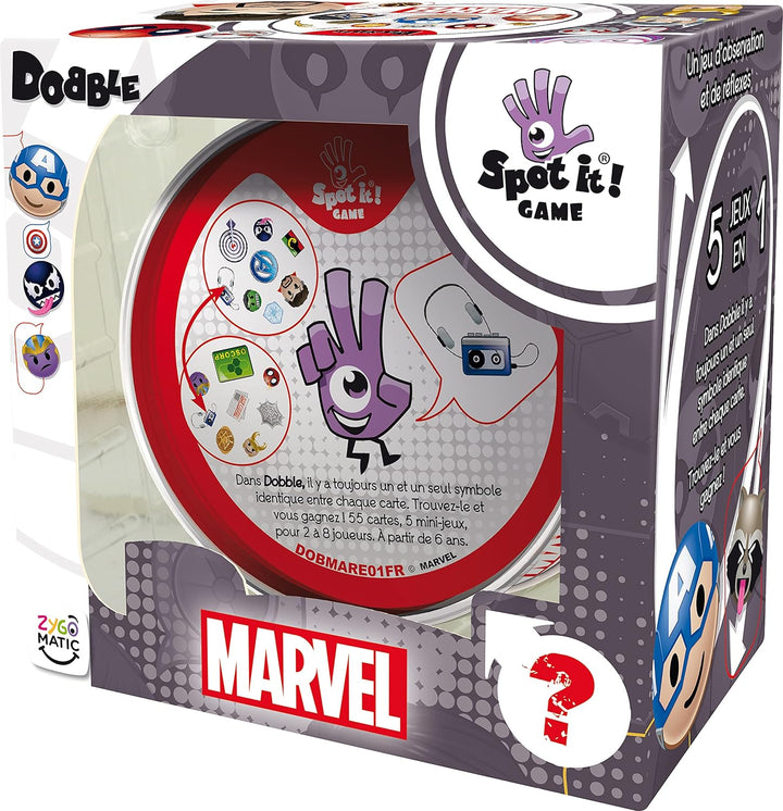 Dobble Breizh – Asmodee – Gesellschaftsspiel – Kartenspiel – Schnelligkeit und Beobachtung Marvel Em