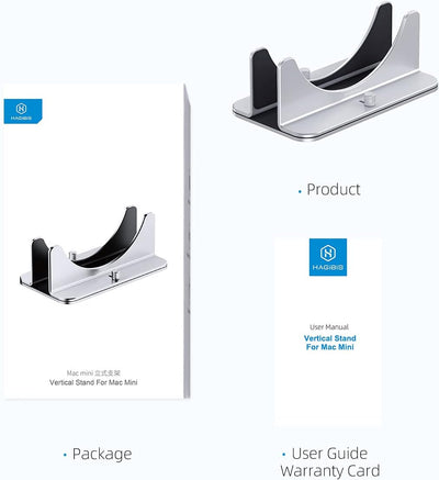 Hagibis Vertikaler Ständer für Mac Mini M2, Aluminiumlegierung, Laptopständer, rutschfest, Computerh