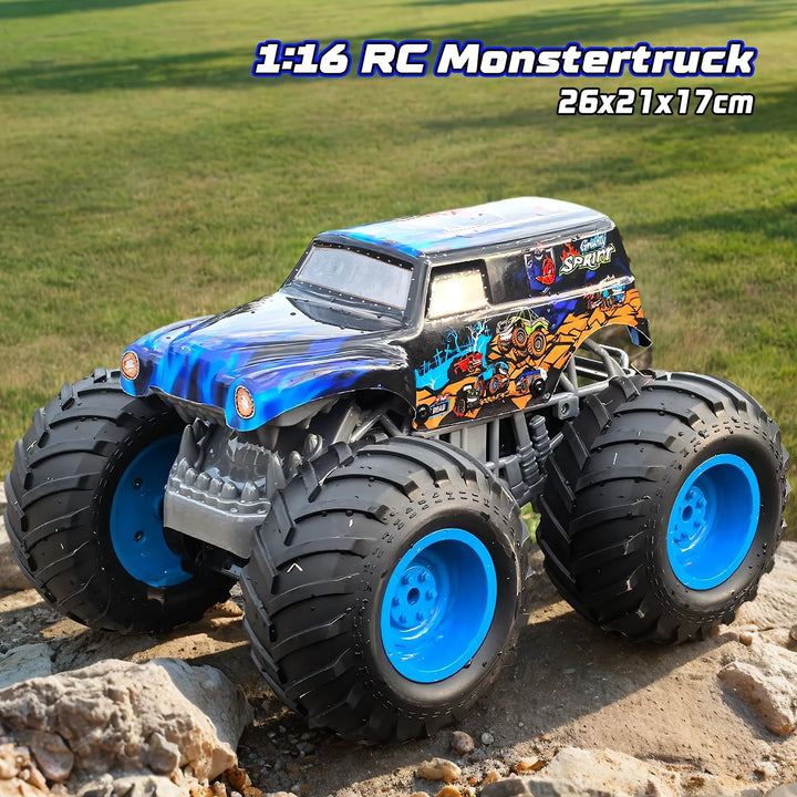Monstertruck, 1:16 Ferngesteuerter Monstertruck Ferngesteuert mit Licht | 360°Drehung Monster Truck,