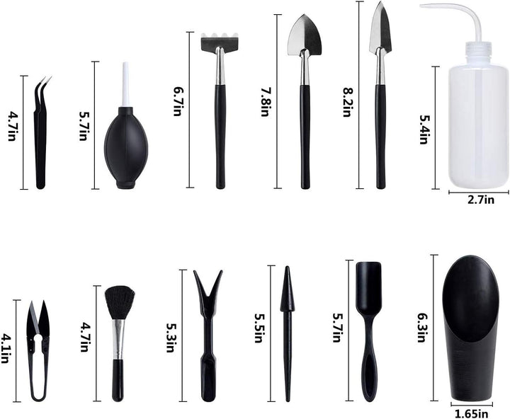 Opaltool Garten Sukkulenten Werkzeugset, 14 pcs Mini Garten Handtransplantations Sukkulenten Werkzeu