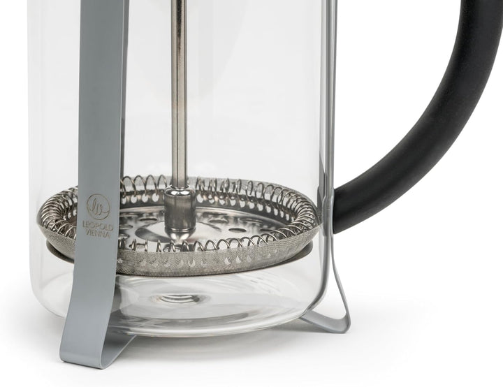 Leopold Vienna - French Press Kaffee- und Teebereiter Moshi 600ml (5 Tassen) grau Medium Gray, Mediu