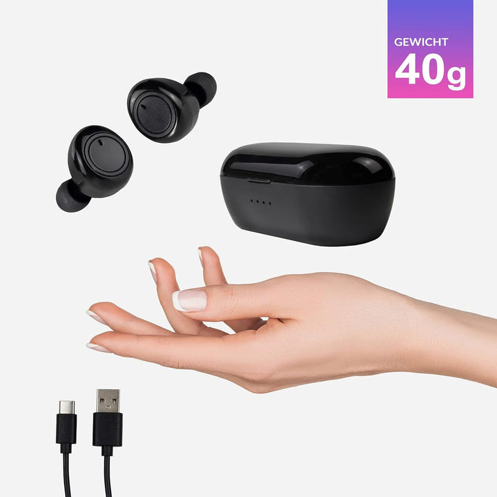 XORO Kabelloser In-Ear-Kopfhörer KHB 25, integrierter Akku, TWS-Technologie, Separate Ladebox, Mikro