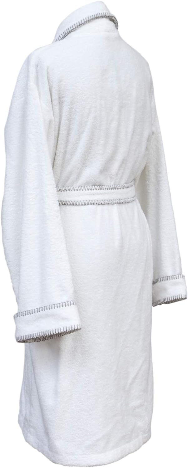 Heckett Lane Bademantel 60% Baumwolle 40% Bambus Viscose Bamboo S White