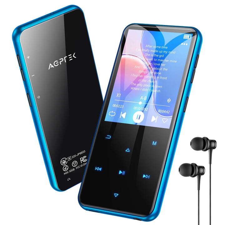 AGPTEK 32GB MP3 Player Bluetooth 5.3 mit 2,4" TFT Farbbildschirm HiFi Musik