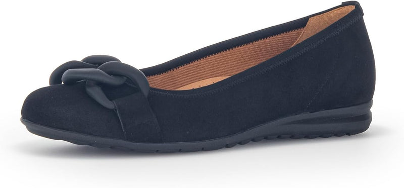 Gabor Damen Klassische Ballerinas, Frauen Flats,Moderate Mehrweite (G) 37 EU Schwarz 47, 37 EU Schwa