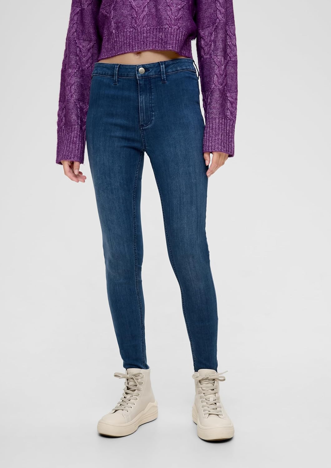 Q/S by s.Oliver Damen Jeans Hose, Sadie High Rise Skinny Leg 32W / 30L Blau, 32W / 30L Blau