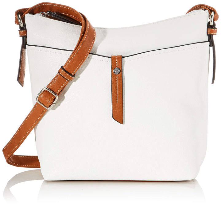 TOM TAILOR bags Novara Damen Umhängetasche Crossbody Bag 28 x 8,5 x 25 Weiss, 28 x 8,5 x 25 Weiss