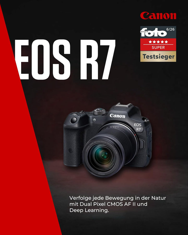 Canon EOS R7 Kamera spiegellose Camera + RF-S 18-150mm F3.5-6.3 is STM Objektiv (DSLR Upgrade, Hybri