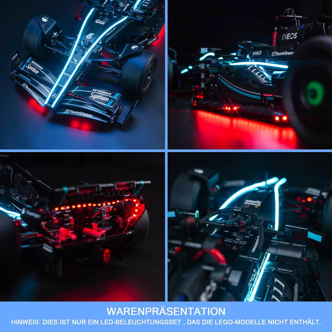 Licht Kompatibel mit Lego Mercedes-AMG F1 W14 E Performance, Nur Lichter Set - Kein Modell, Licht Be