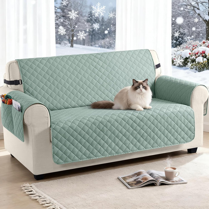 TAOCOCO Sofa Überzug, Sofabezug Wasserdicht Mit Gummiband，Wohnzimmer Anti-Rutsch Gepolsterter Sofasc