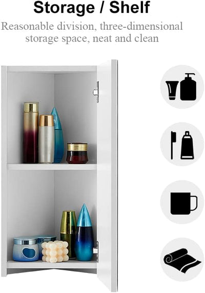 CLIPOP Eck Badezimmer Spiegelschrank Wandschrank Badezimmerschrank mit Spiegel und Aufbewahrungsrega