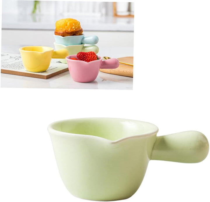 Toyvian Keramik Milchtopf Mit Griff, Mini Kleiner Kochtopf Hitzebeständig Vielseitig Als Porridge Su