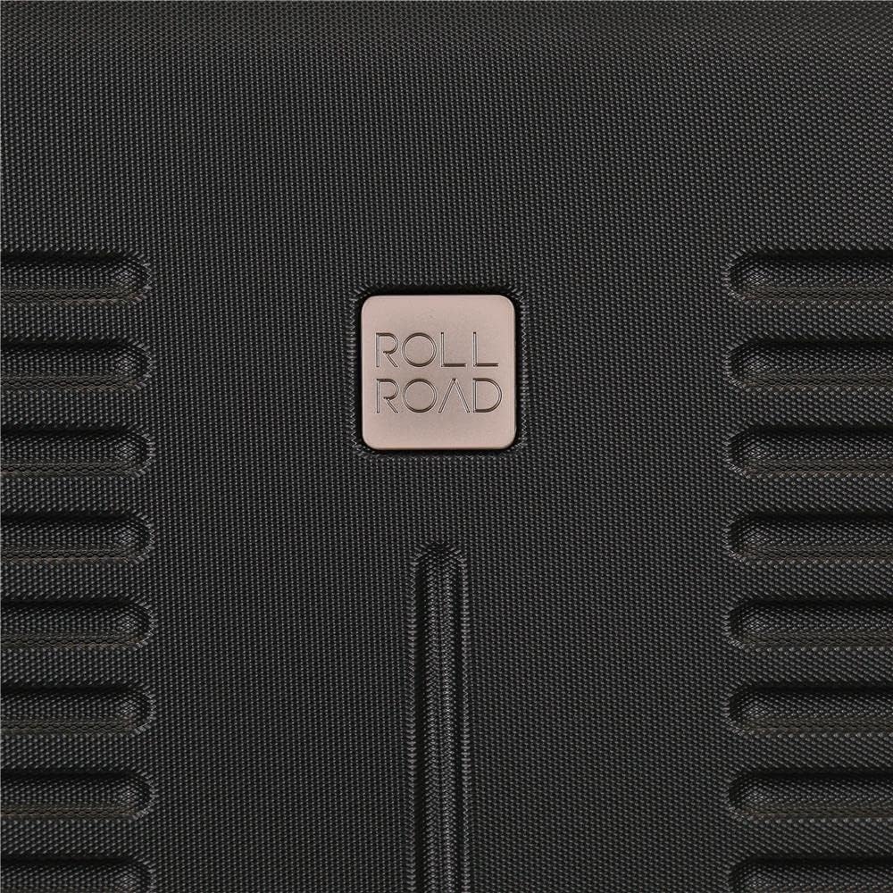 Roll Road India Anpassungsfähiger Schönheitsfall Schwarz 29x21x15 cms ABS, Schwarz