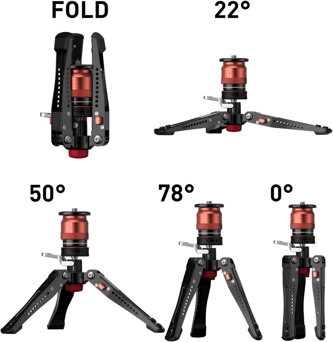 IFOOTAGE Mini Kamerastativ,Mini Stativ Kamera,Tischstativ für Fotografie,Handy Stativ mit Pedalsperr