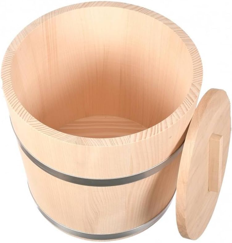 Wooden World – Holzeimer mit 2 Deckeln zum Fermentieren von Sauerkraut und Gurken Fass für Sauerkrau