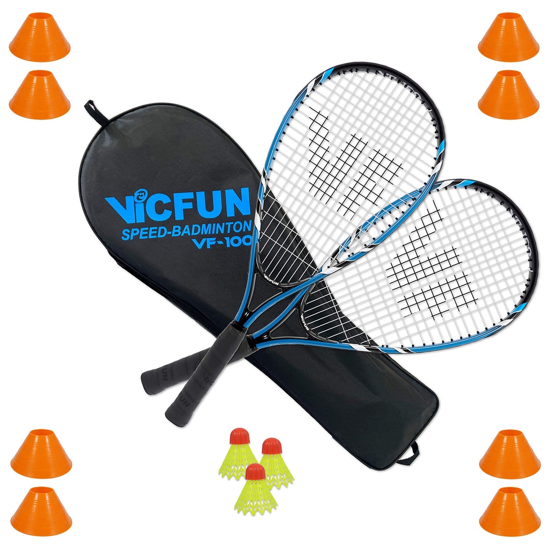 VICFUN Speed Badminton 100 Set - versch. Farben blue single, blue single